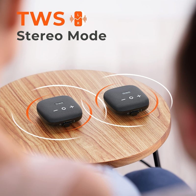 Tribit StormBox Micro 2 Wireless Portable Speaker: 10W Loud Deep Bass Sound, IP67 Waterproof Bike Speaker with Bluetooth 5.3, 12H Playtime, TWS Pairing for Camping Travel Hiking - Image 4